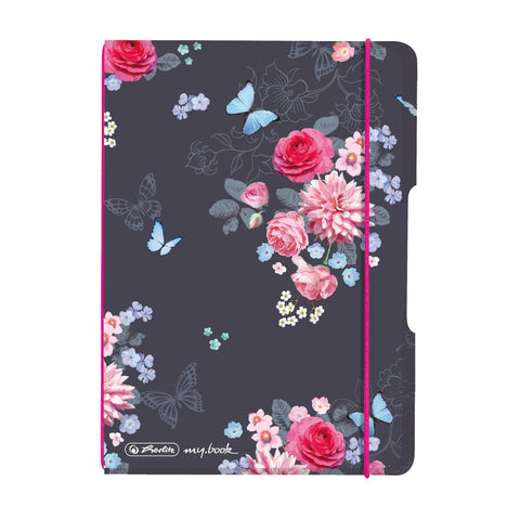 NOTEBOOK FLEX A6/40 SQU. LADYLIKE FLOWERS