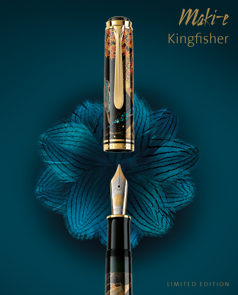 LIMITED EDITION MAKI-E KINGFISHER FOUNTAIN PEN