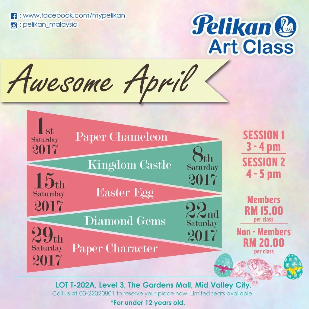 AWESOME APRIL ART CLASSES