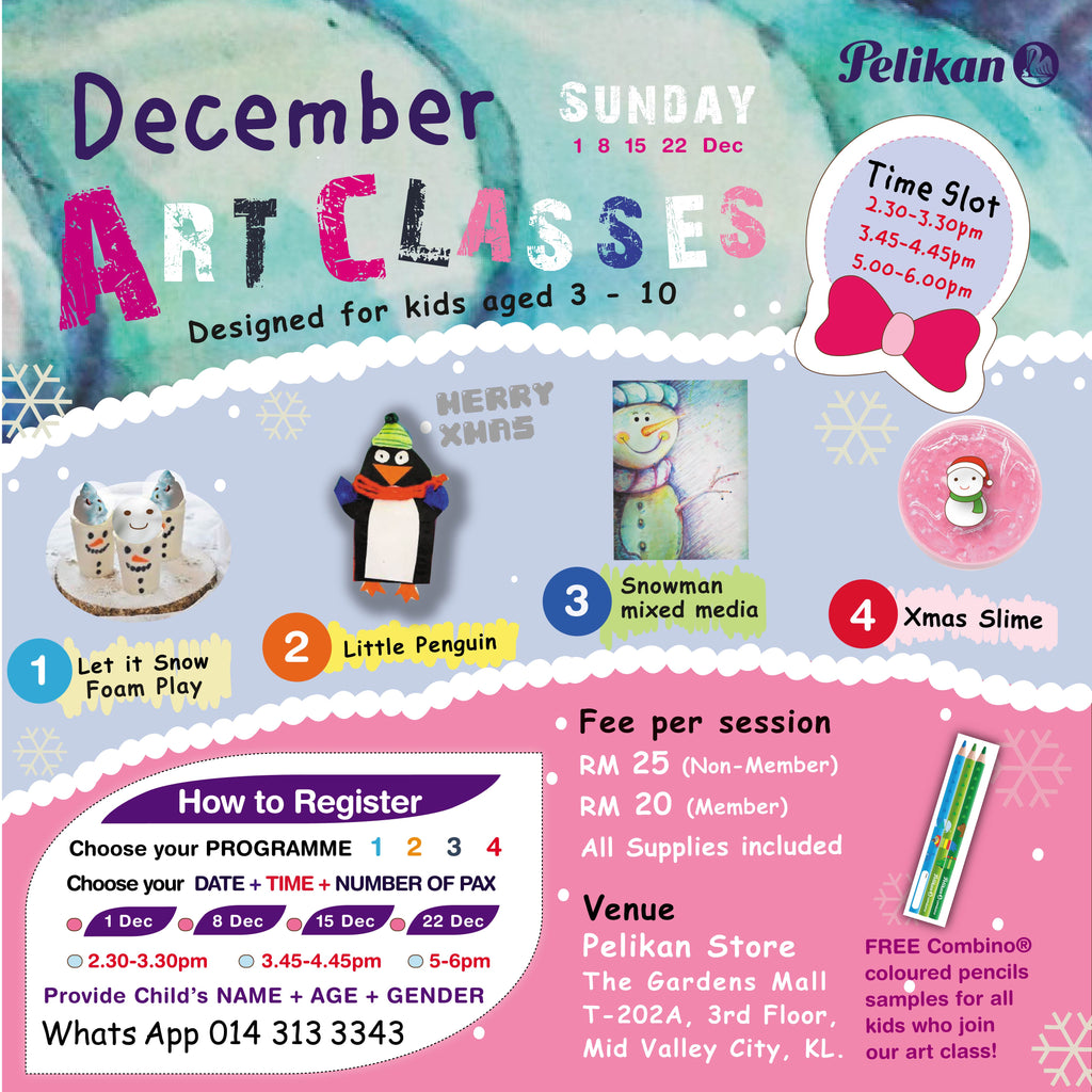 WINTERY DECEMBER ART CLASSES