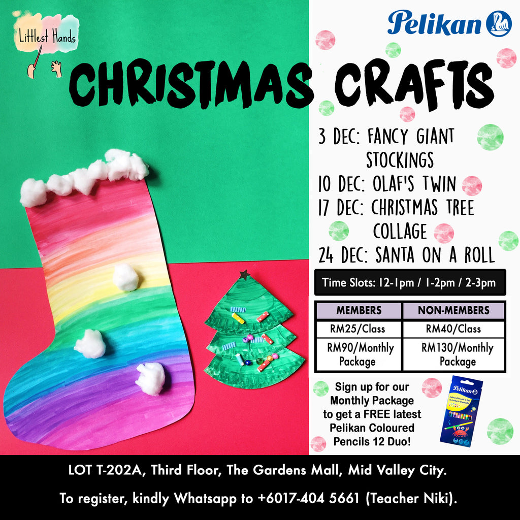 CHRISTMAS CRAFTS DECEMBER ART CLASSES