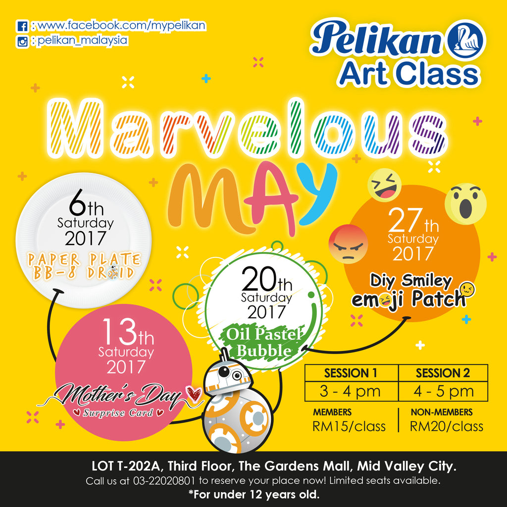 MARVELOUS MAY ART CLASSES