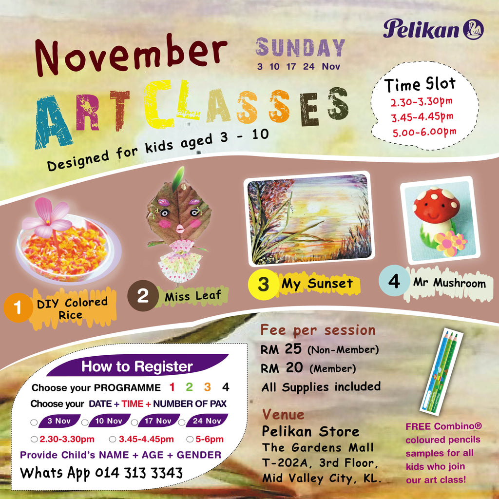 AUTUMN NOVEMBER ART CLASSES