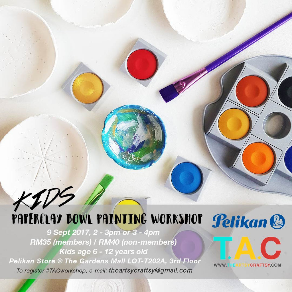 KIDS PAPERCLAY BOWL PAINTING WORKSHOP WITH THE ARTSY CRAFTSY