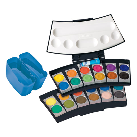 PAINTBOX PROCOLOR BLACK BLUE 24 COLOURS
