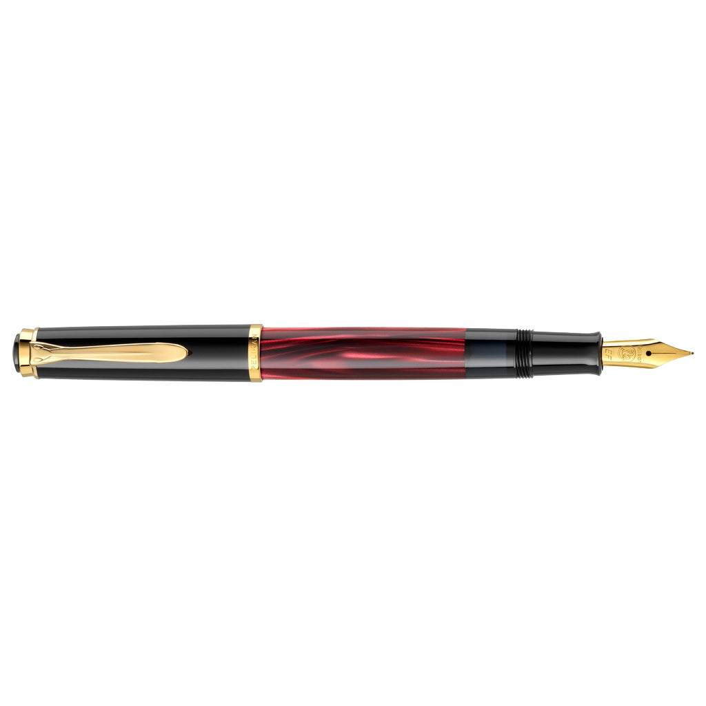 SE CLASSIC M200 RED MARBLED FOUNTAIN PEN B IN GIFT BOX
