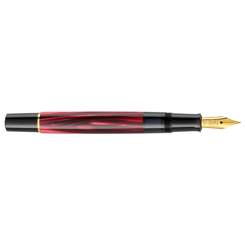 SE CLASSIC M200 RED MARBLED FOUNTAIN PEN B IN GIFT BOX