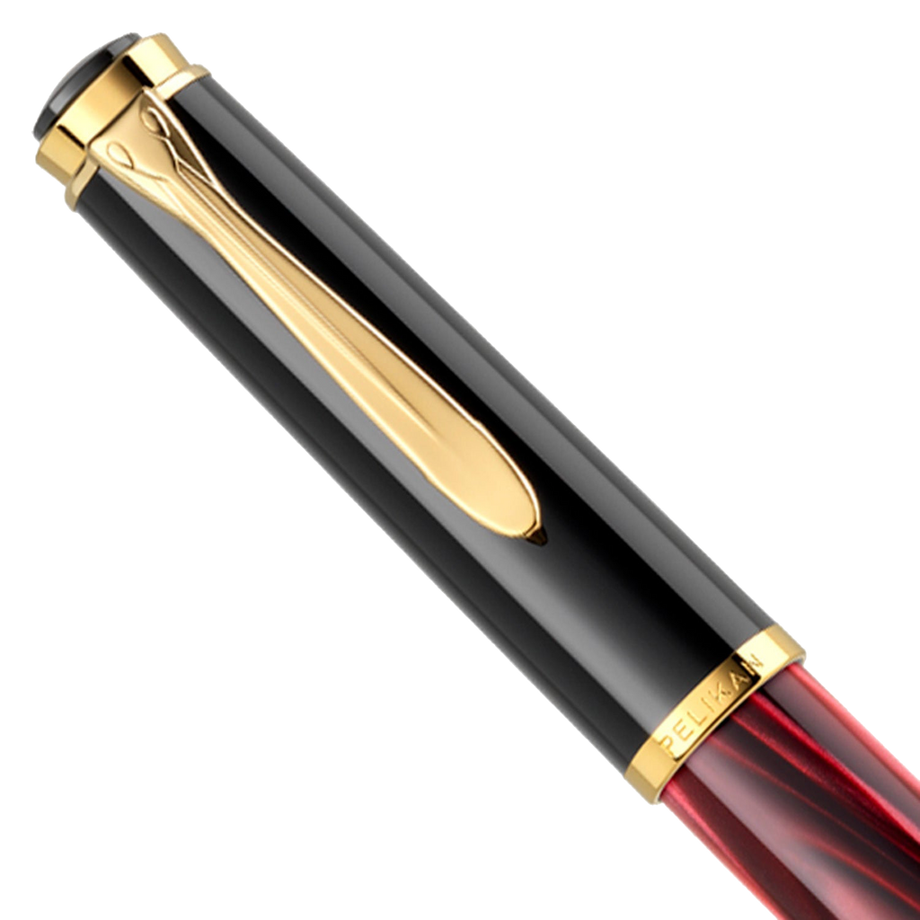 SE CLASSIC M200 RED MARBLED FOUNTAIN PEN B IN GIFT BOX
