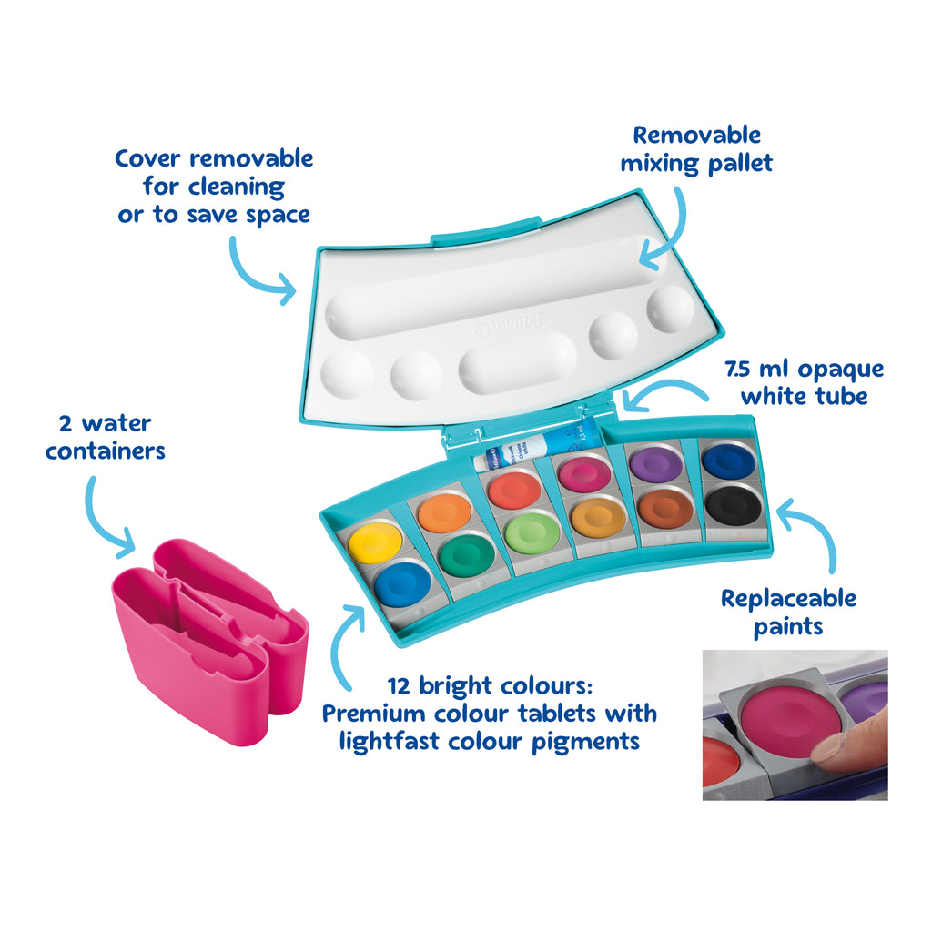 PAINTBOX PROCOLOR TURQUOISE PINK 12 COLOURS