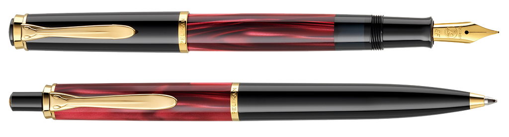 SE CLASSIC K200 RED MARBLED BALL PEN IN GIFT BOX