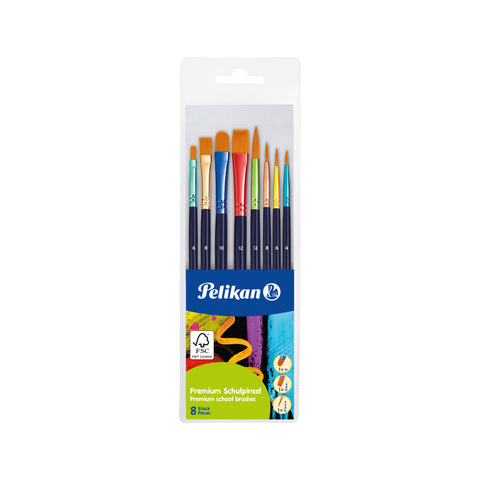 BRUSHES SET PREMIUM WITH 8 SYNTHETIC BRUSHES