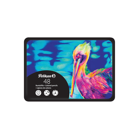 PREMIUM COLOURED PENCILS 48 COLOURS IN TIN CASE