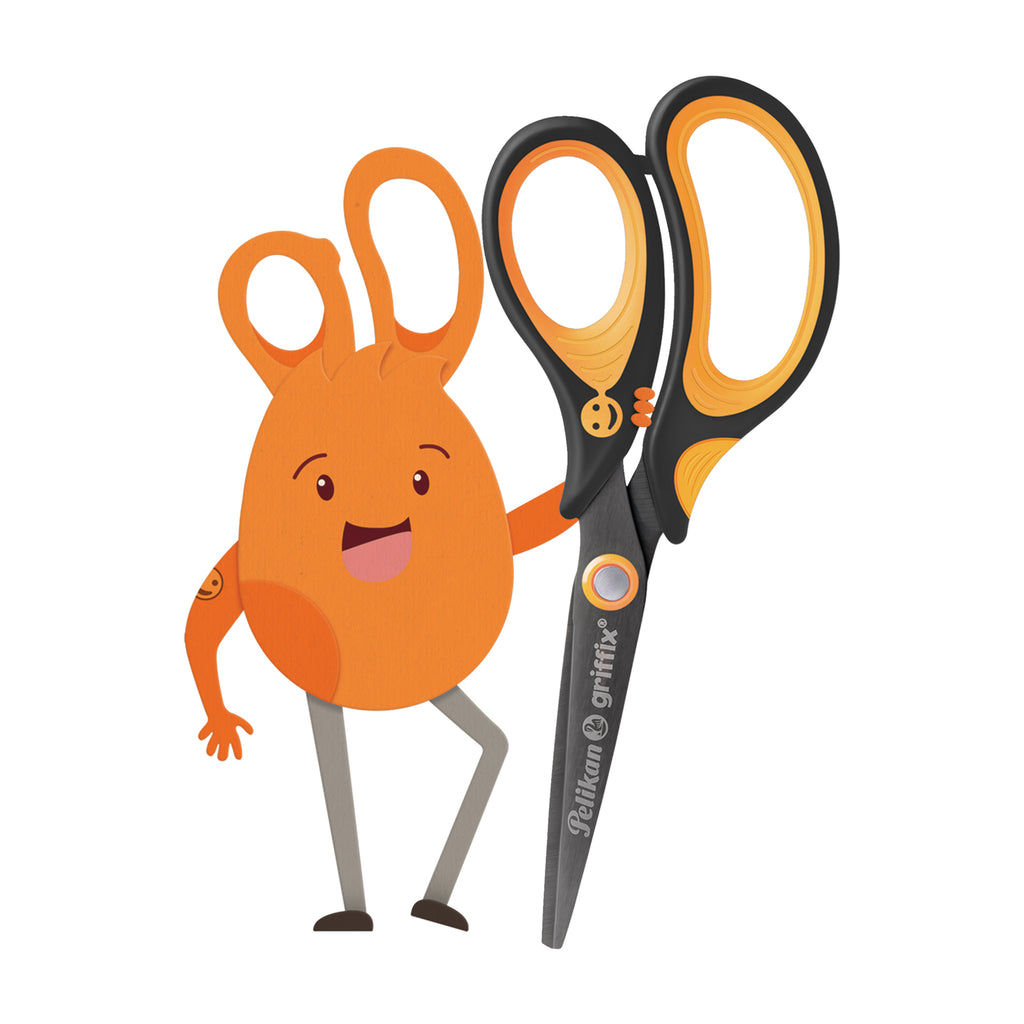 GRIFFIX SCISSORS NEON BLACK LEFT HAND BLISTER