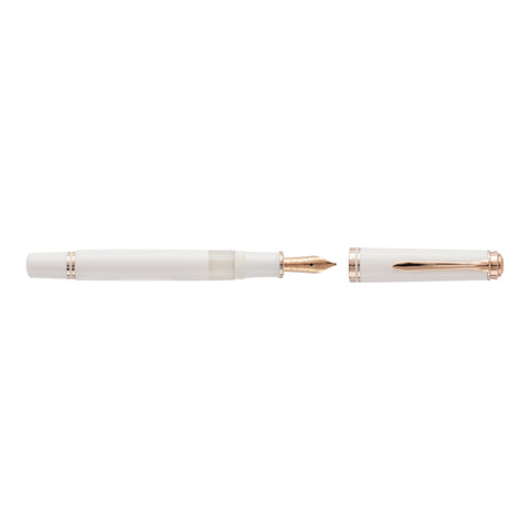 SE SOUVERÄN M600 WHITE AND ROSE GOLD FP F NIB IN GIFT BOX