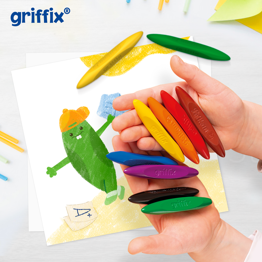 GRIFFIX® WAX CRAYONS W3/8 ASSORTED