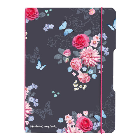NOTEBOOK FLEX A5/40 SQU. LADYLIKE FLOWERS