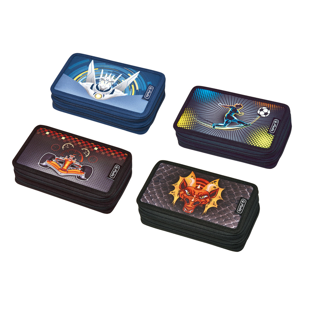 DOUBLE PENCIL CASE 23 PCS. BOYS MIX D.A.