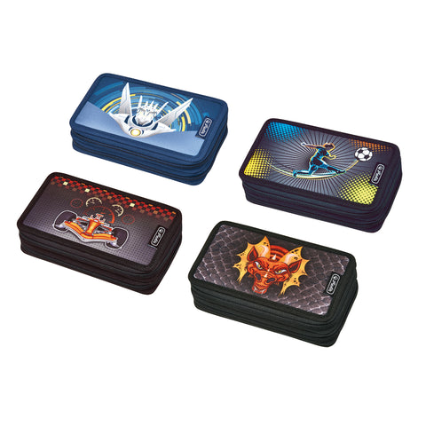 DOUBLE PENCIL CASE 23 PCS. BOYS MIX D.A.