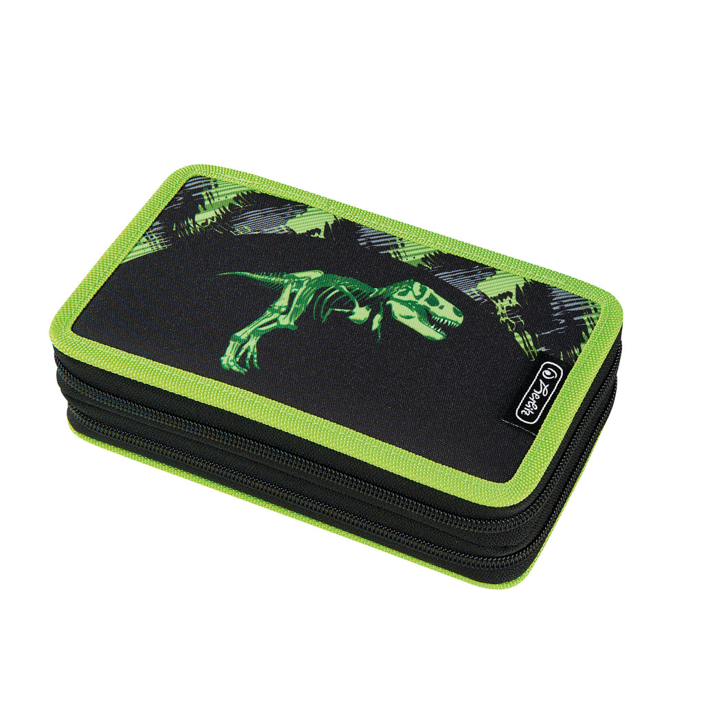 DOUBLE PENCIL CASE 23 PCS. DINO SKELETON