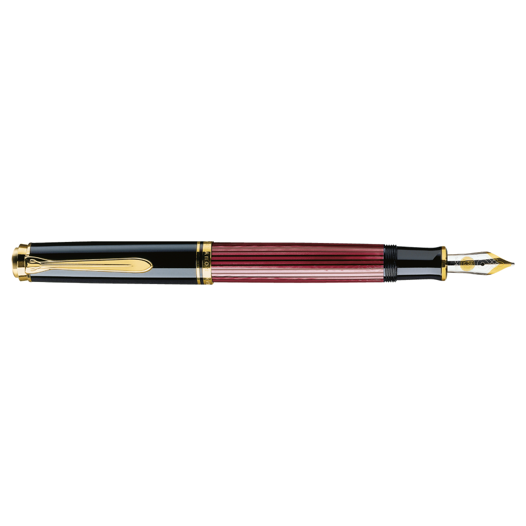 SOUVERÄN M600 BLACK/RED FOUNTAIN PEN F