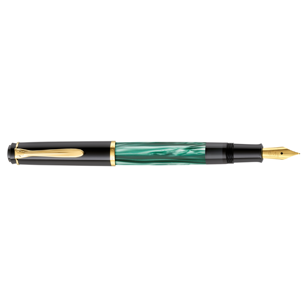 CLASSIC M200 GREEN-MARBLED FOUNTAIN PEN F