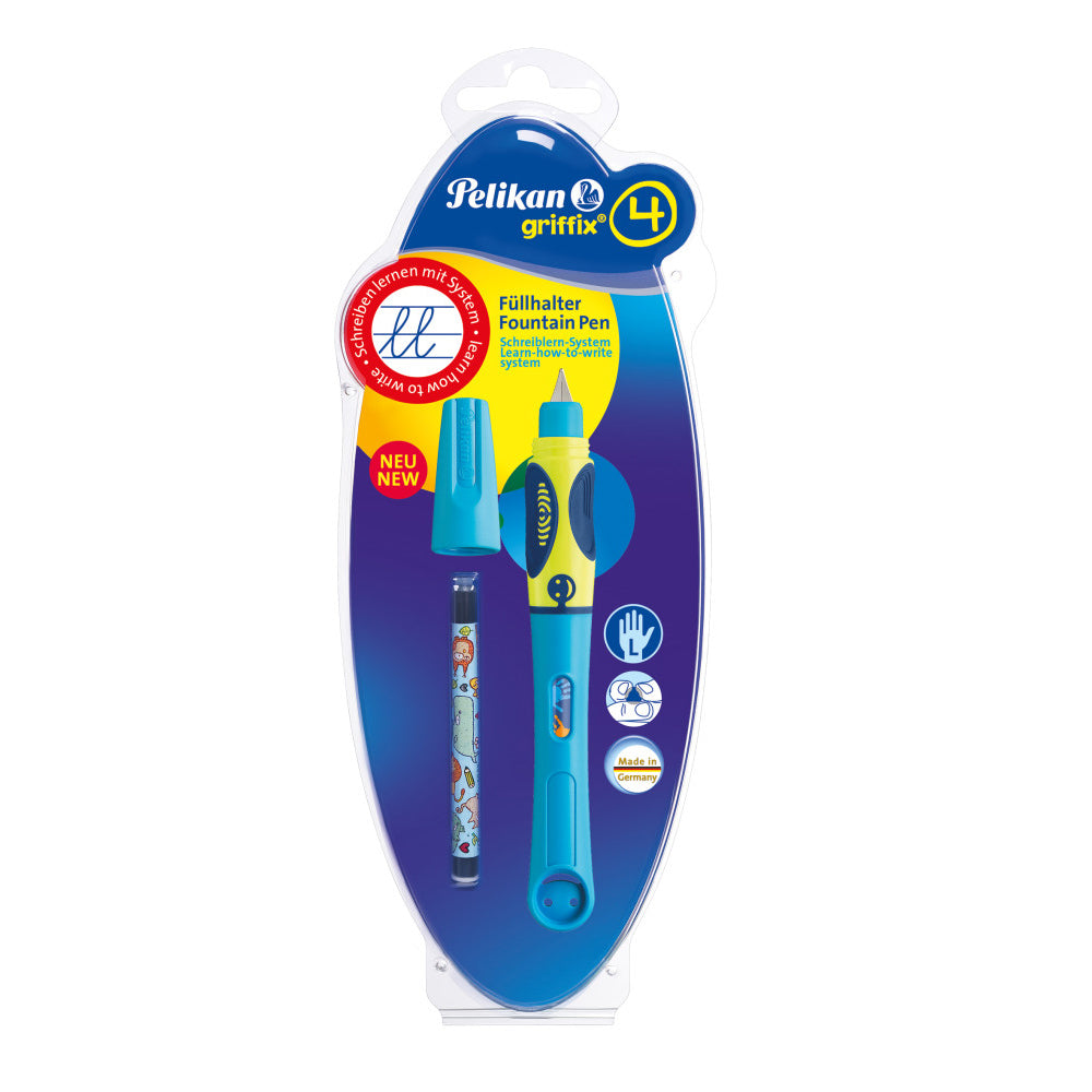 LEARNWRITER FOUNTAIN PEN GRIFFIX® P2NBL NEON FRESH BLUE LEFT