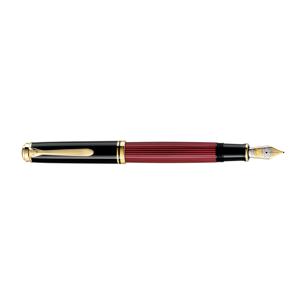 SOUVERÄN M800 BLACK-RED FOUNTAIN PEN F
