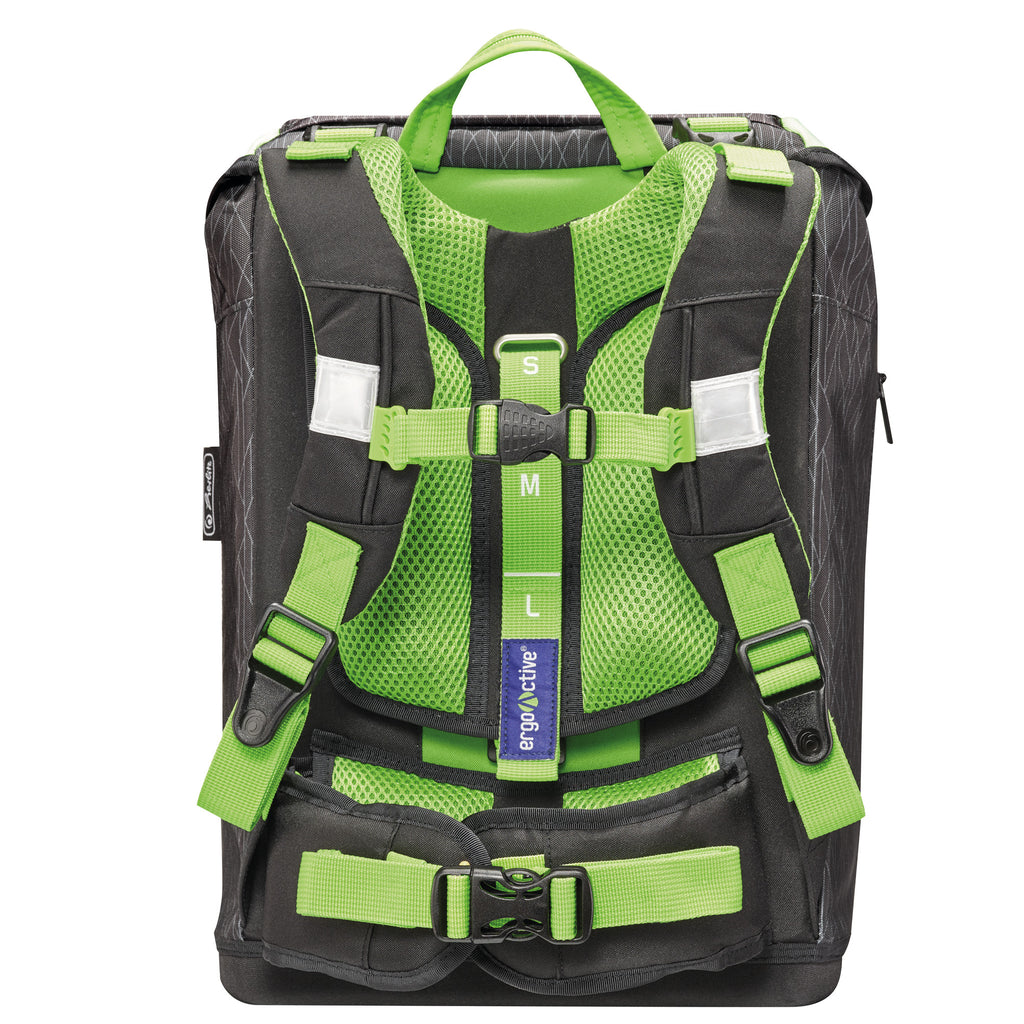 SCHOOLBAG MOTION PLUS GREEN DINO