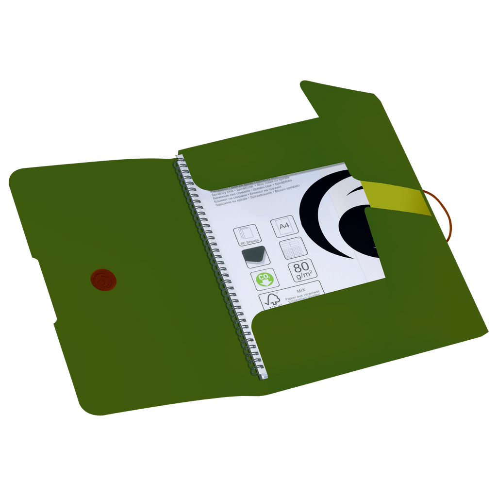 WALLET FOLDER RECYCLING PP A4 DARK GREEN
