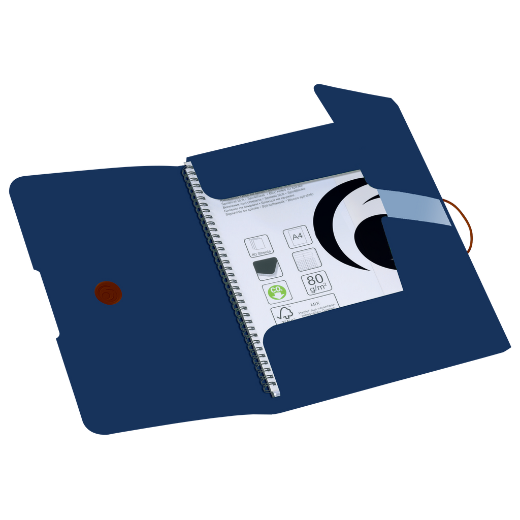 WALLET FOLDER RECYCLING PP A4 DARK BLUE