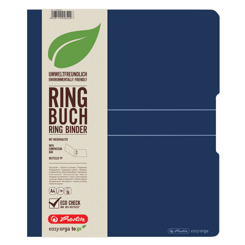 2 RING BINDER RECYCLING PP A4 25MM DARK BLUE
