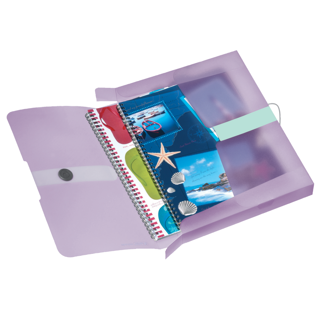DOCUMENT BOX PASTELS PP A4 LILAC TRANSP. TO GO