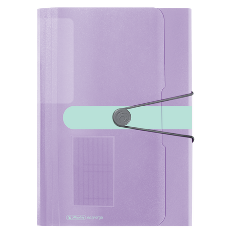 EXPANDING FILE PASTELS PP 12 PARTS LILAC TRANSP. TO GO