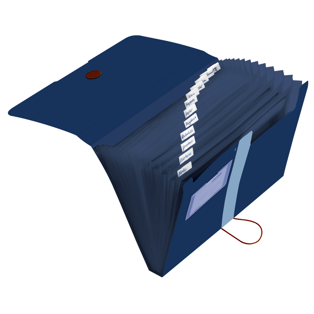 EXPANDING FILE RECYCLING PP 12 PARTS DARK BLUE
