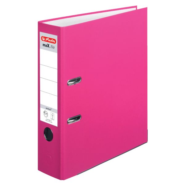 LEVER ARCH FILE A4 8CM PROTECT PINK MAX.FILE