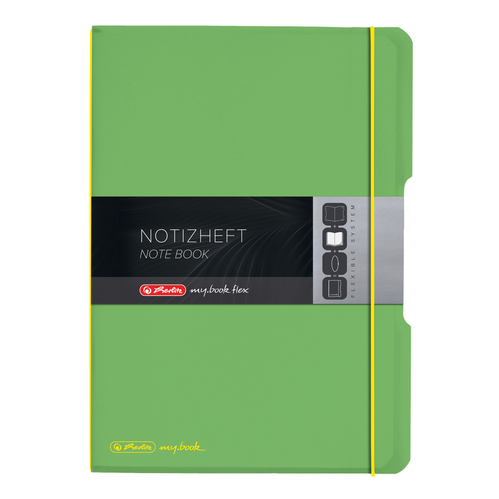NOTEBOOK FLEX A4 2X40 RULED + SQUARED LIGHT GREEN