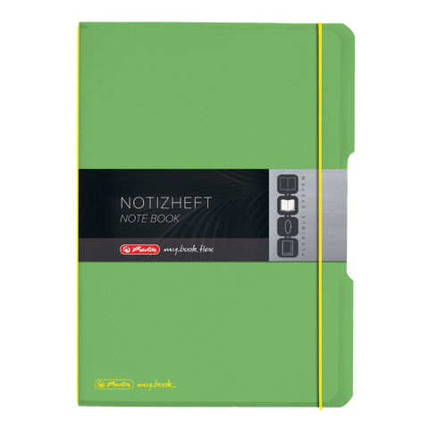 NOTEBOOK FLEX A4 2X40 RULED + SQUARED LIGHT GREEN