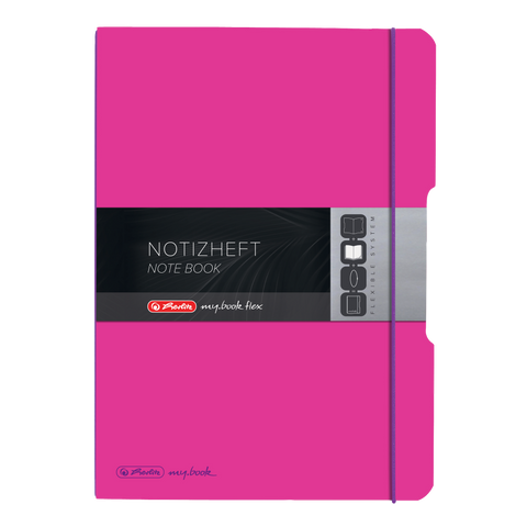 NOTEBOOK FLEX A4 2X40 RULED + SQUARED PINK