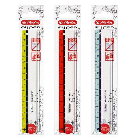 RULER MY.PEN 17CM PLASTIC