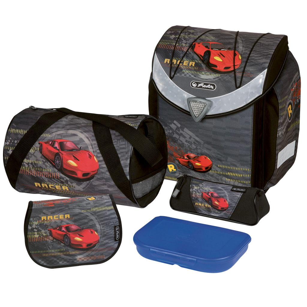 SCHOOLBAG FLEXI PLUS RED RACER