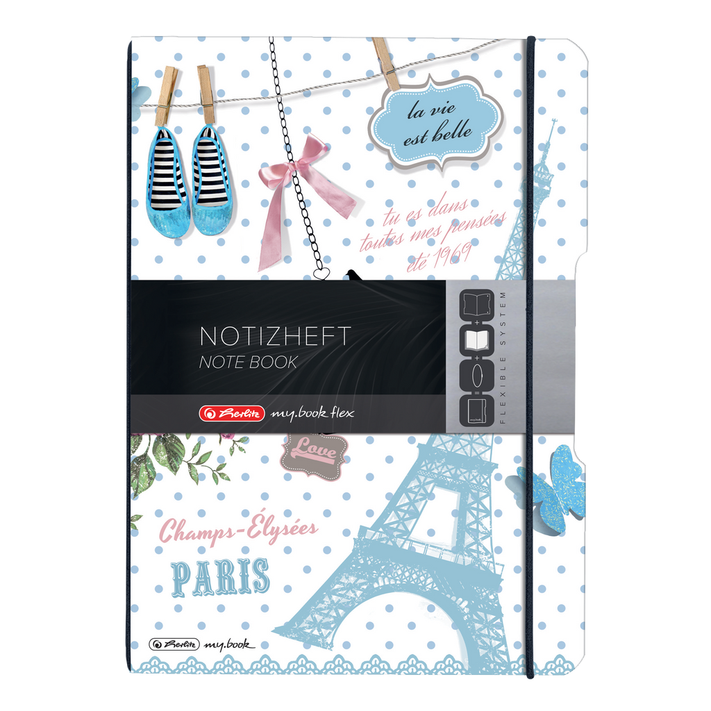 NOTEBOOK FLEX A4 2X40 RULED + SQUARED PARIS