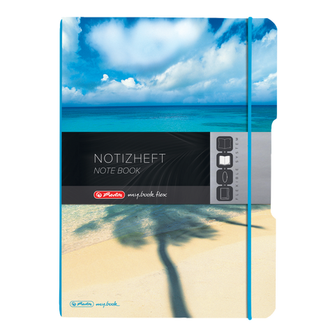 NOTEBOOK FLEX A4 2X40 RULED + SQUARED PALM TREE