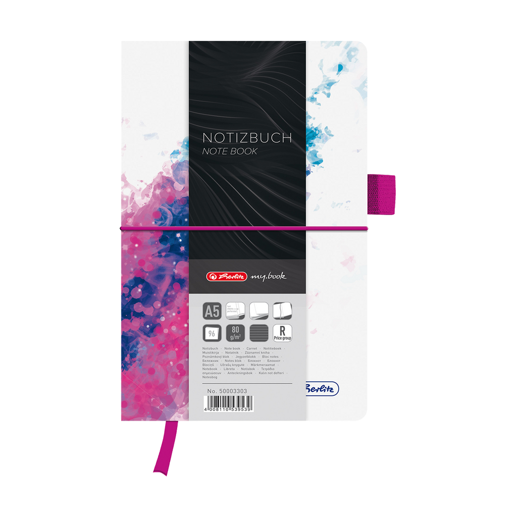 NOTEBOOK FASHION A5/96 RULED SPLASH PINK MY.BOOK