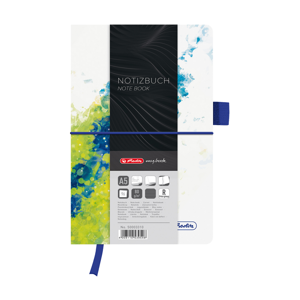 NOTEBOOK FASHION A5/96 RULED SPLASH LEMON MY.BOOK