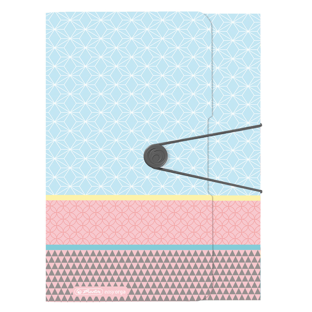 WALLET FOLDER A4 PP GRAPHIC PASTELS BLUE