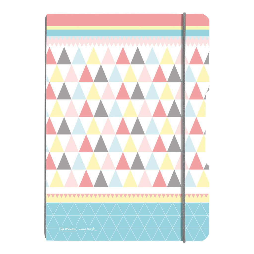 NOTEBOOK FLEX PP A4 2X40 RULED + SQUARED GRAPHIC PASTELS MIX