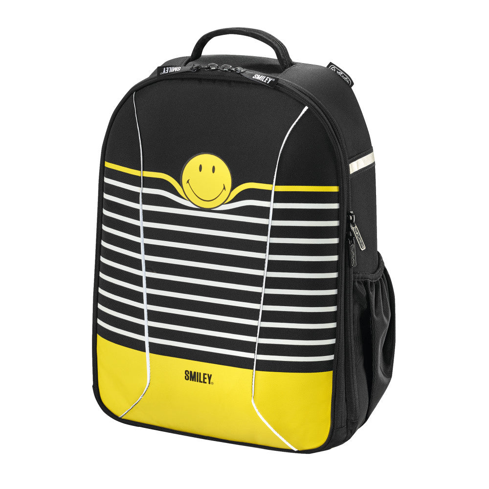 SCHOOL BACKPACK AIRGO SMILEY B&Y STRIPES