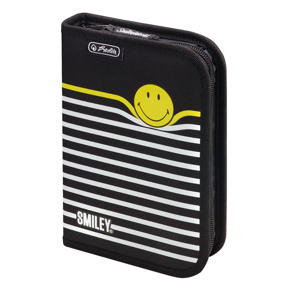 PENCIL CASE 19 PCS SMILEY B&Y STRIPES