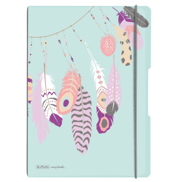 NOTEBOOK FLEX A4 2X40RUL.+SQU. FEATHERS