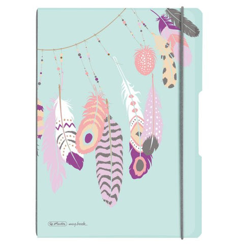 NOTEBOOK FLEX A4 2X40RUL.+SQU. FEATHERS